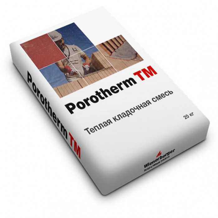Теплый кладочный раствор Porotherm TM 20 кг