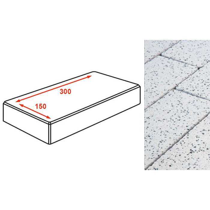 Плитка тротуарная Готика Granite FINERRO, картано, Покостовский 300*150*100 мм