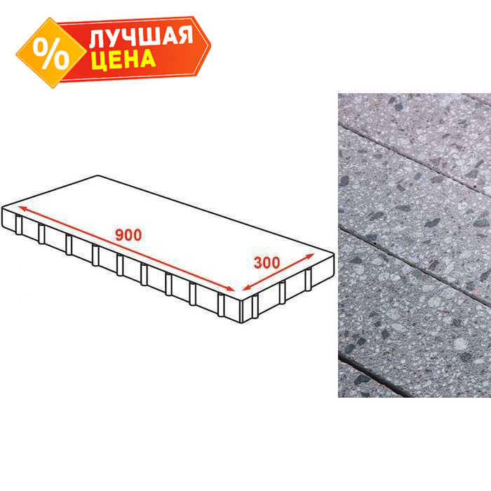 Плита тротуарная Готика Granite FINERRO, Галенит 900*300*80 мм