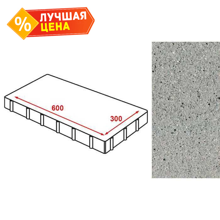 Плита тротуарная Готика Granite FERRO, Цветок Урала 600*300*80 мм