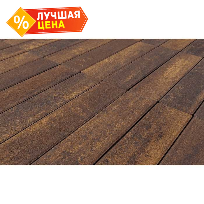 Плитка тротуарная BRAER Ригель Color Mix Мальва, 320*80*60 мм