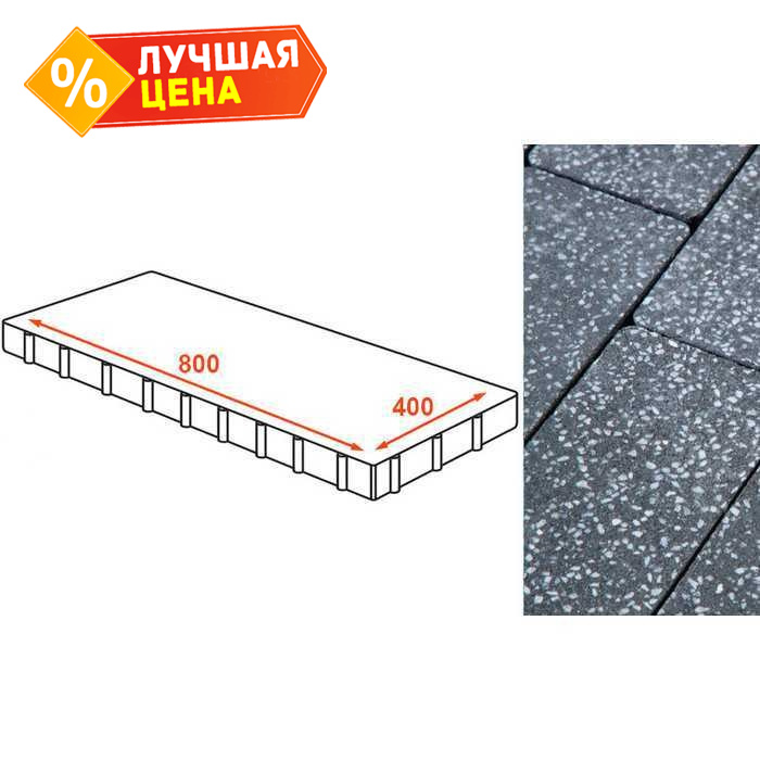 Плита тротуарная Готика Granite FINO, Суховязский 800*400*80 мм