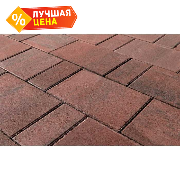 Плитка тротуарная BRAER Старый город Ландхаус Color Mix Закат, толщина 80 мм