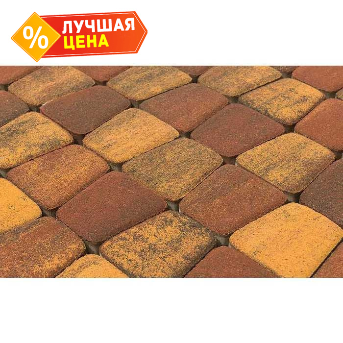 Плитка тротуарная BRAER Классико круговая Color Mix Мальва, 73*110*115*60 мм