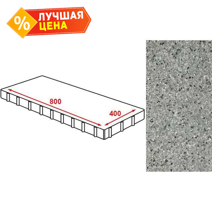 Плита тротуарная Готика Granite FERRO, Белла Уайт, 800*400*80 мм