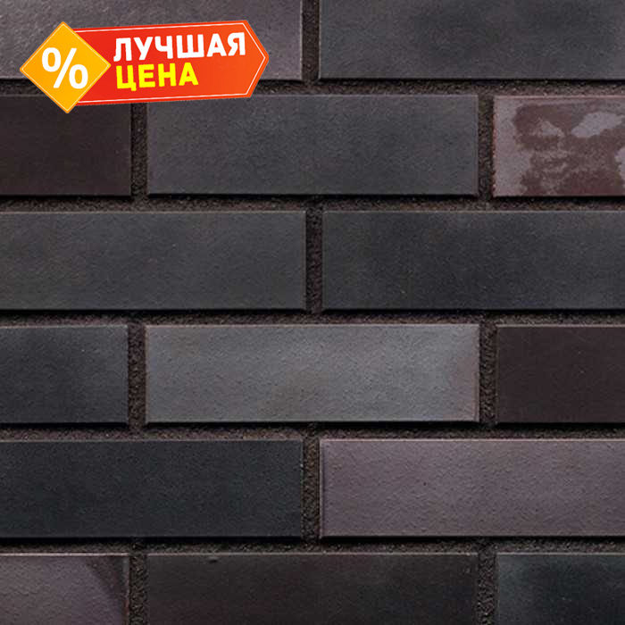 Клинкерная облицовочная плитка King Klinker Dream House для НФС, 36 Black river, 240*71*17 мм