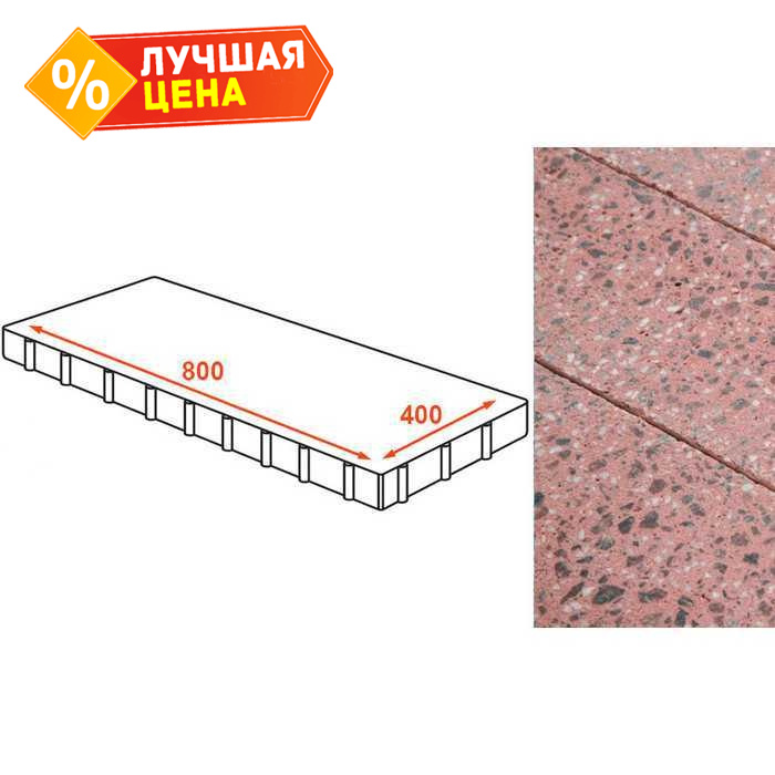 Плита тротуарная Готика Granite FINO, Ладожский 800*400*80 мм