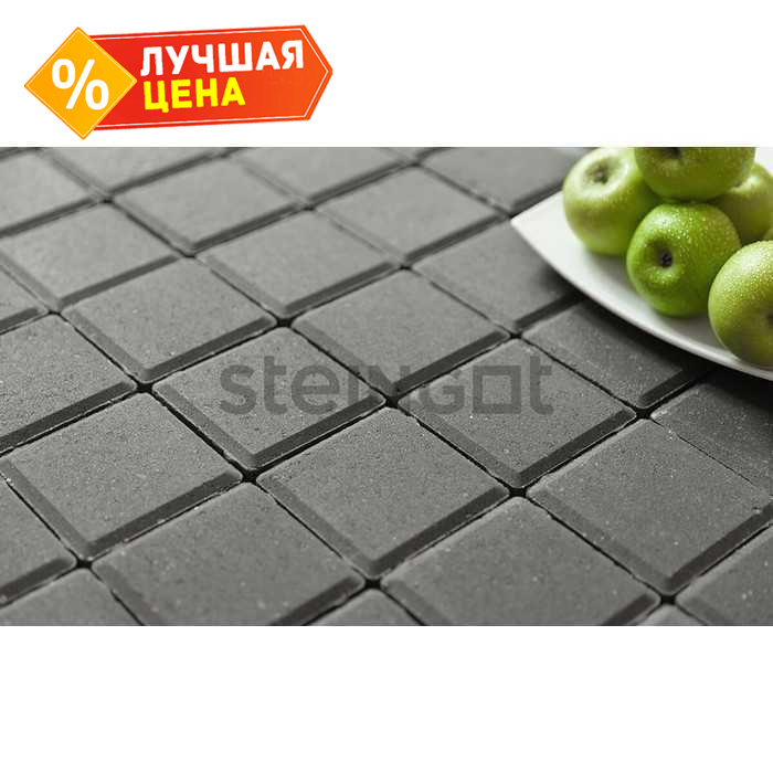 Плитка тротуарная Steingot Моно, Квадрат, серый, 400*400*80 мм