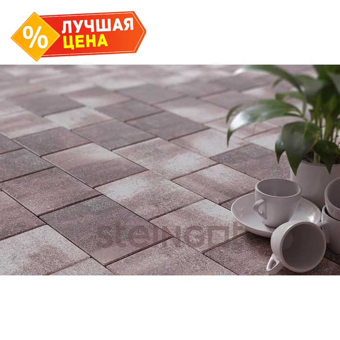 Плитка тротуарная Steingot Color Mix, Новый город, Клифф, толщина 40 мм