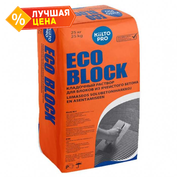 Клеевой раствор Kiilto Eco Block, 25 кг