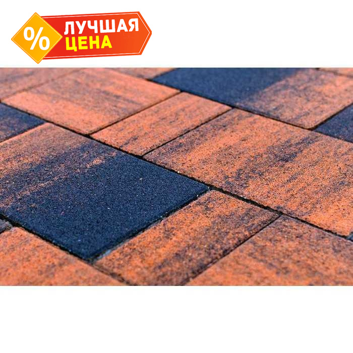 Плитка тротуарная BRAER Старый город Ландхаус Color Mix Техас, толщина 80 мм