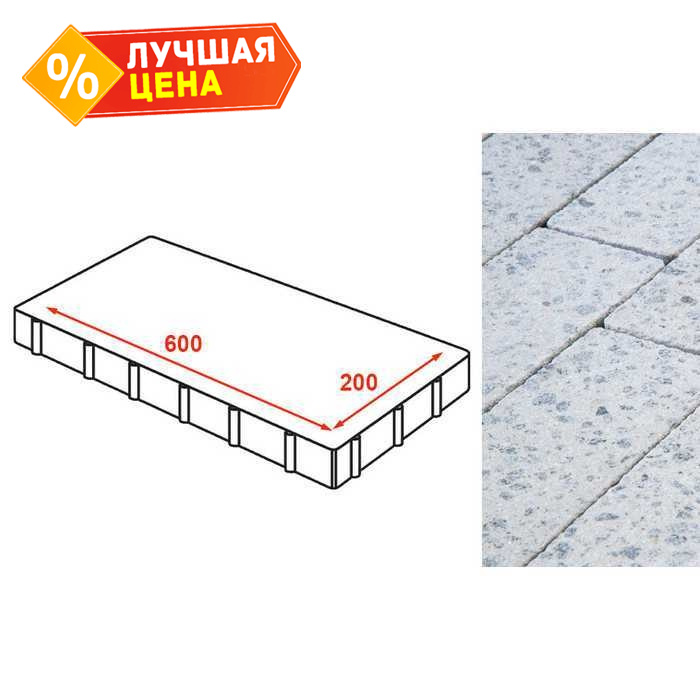 Плита тротуарная Готика Granite FINERRO, Мансуровский 600*200*80 мм