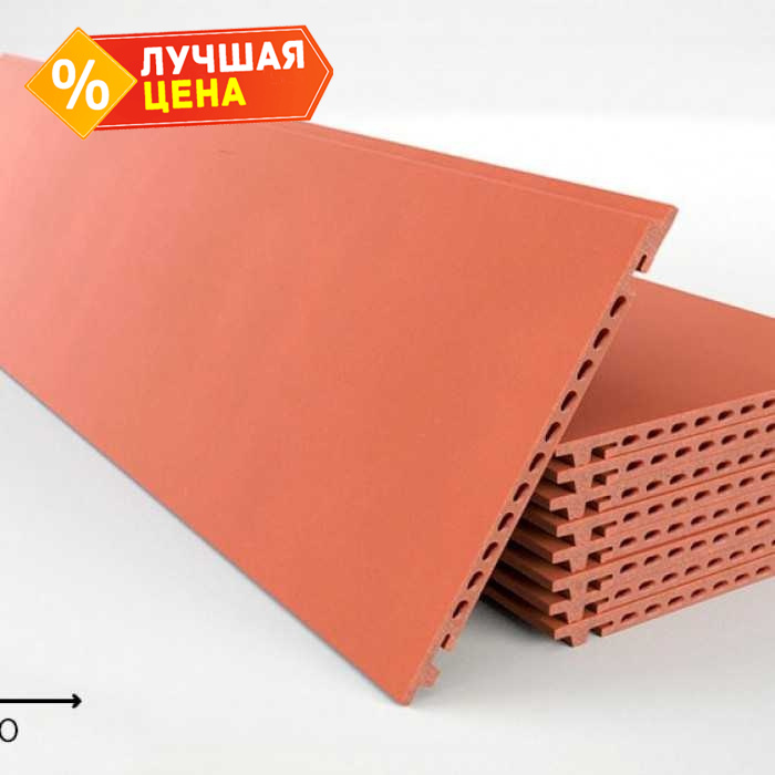 Керамогранитная плита FAVEKER GA16 для НФС, Rojo, 800*250*18 мм