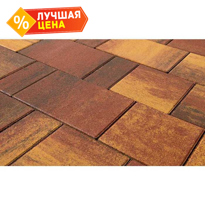 Плитка тротуарная BRAER Старый город Ландхаус Color Mix тип 3 Мальва, толщина 60 мм