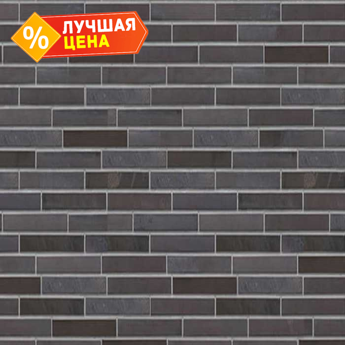 Клинкерная облицовочная плитка King Klinker King size для НФС, LF05 Black heart, 240*71*17 мм