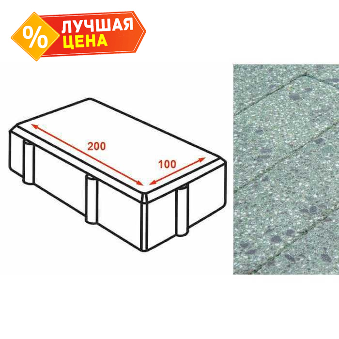 Плитка тротуарная Готика Granite FINERRO, брусчатка, Порфир 200*100*80 мм