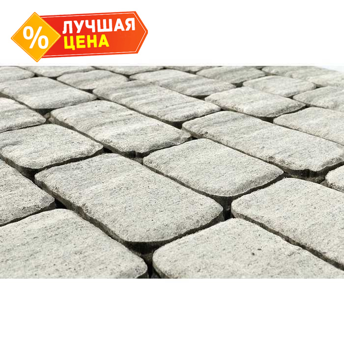 Плитка тротуарная BRAER Ривьера Color Mix Туман, 132*60 мм