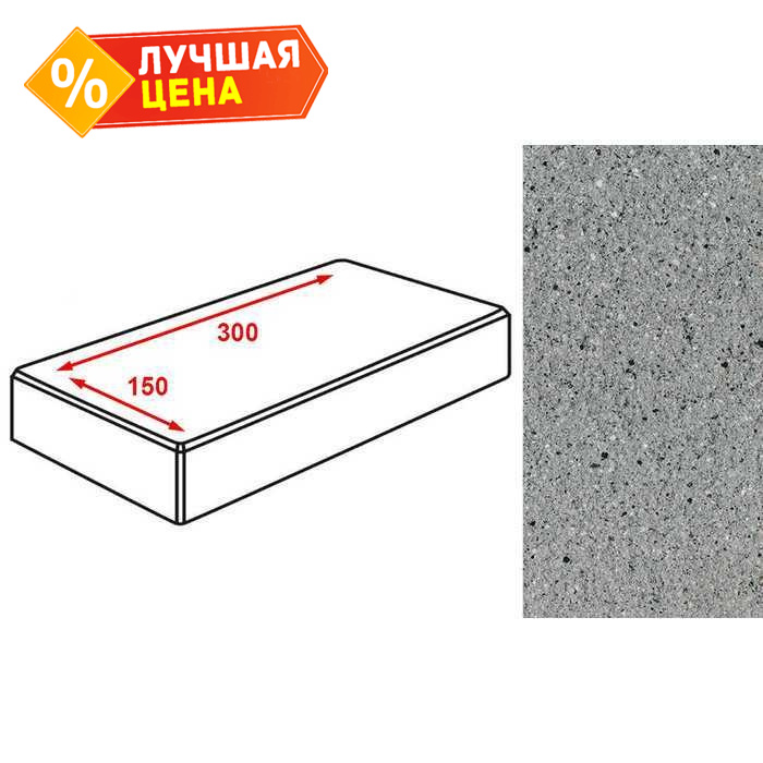 Плитка тротуарная Готика Granite FERRO, картано, Цветок Урала 300*150*80 мм