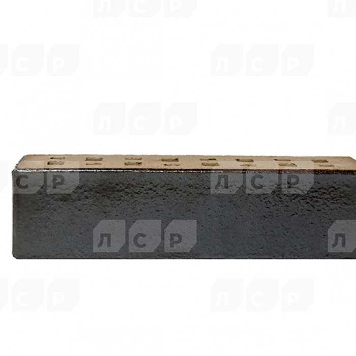 Кирпич клинкерный пустотелый ЛСР Копенгаген чёрный металлик ангоб, 250*85*65 мм