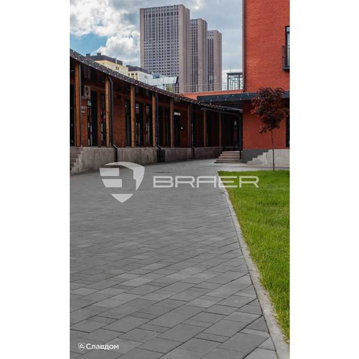 Тротуарный бордюр BRAER БР 100.20.8 серый, 1000*80*200 мм - фото 3
