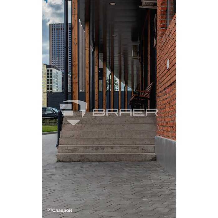 Тротуарный бордюр BRAER БР 100.20.8 серый, 1000*80*200 мм - фото 4