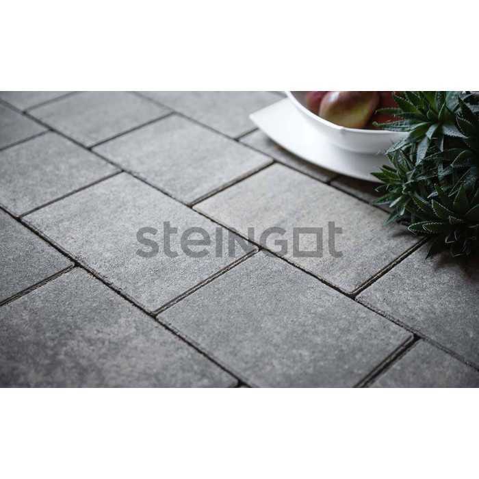 Плитка тротуарная Steingot Color Mix, Новый город, Штайн Сильвер, толщина 60 мм - фото 1