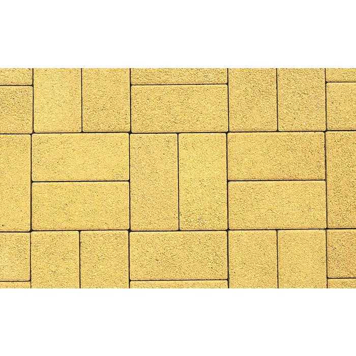 Плитка тротуарная Прямоугольник (Ла-Линия) В.2.П.10 гранит желтый 200*100*100 мм