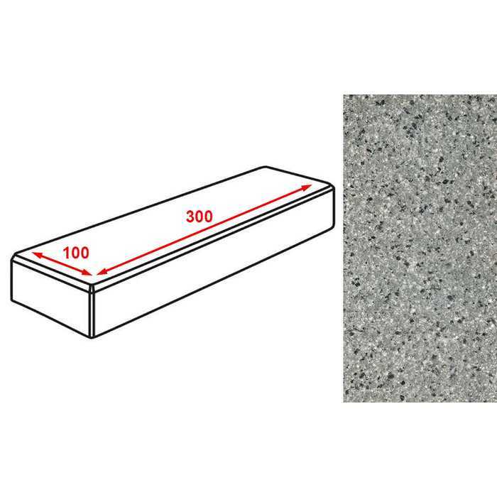 Плитка тротуарная Готика Granite FERRO, паркет, Белла Уайт 300*100*60 мм