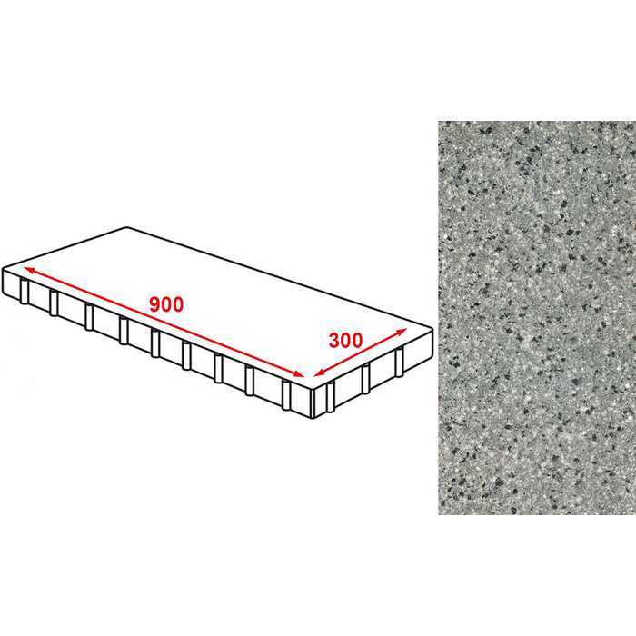 Плита тротуарная Готика Granite FERRO, Белла Уайт, 900*300*80 мм