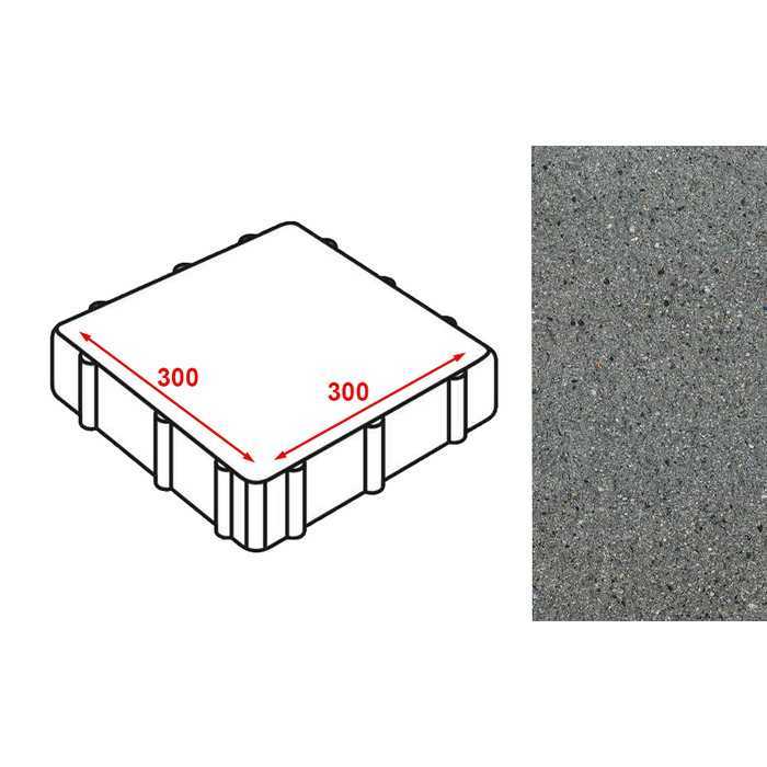 Плитка тротуарная Готика Granite FERRO, Исетский 300*300*60 мм