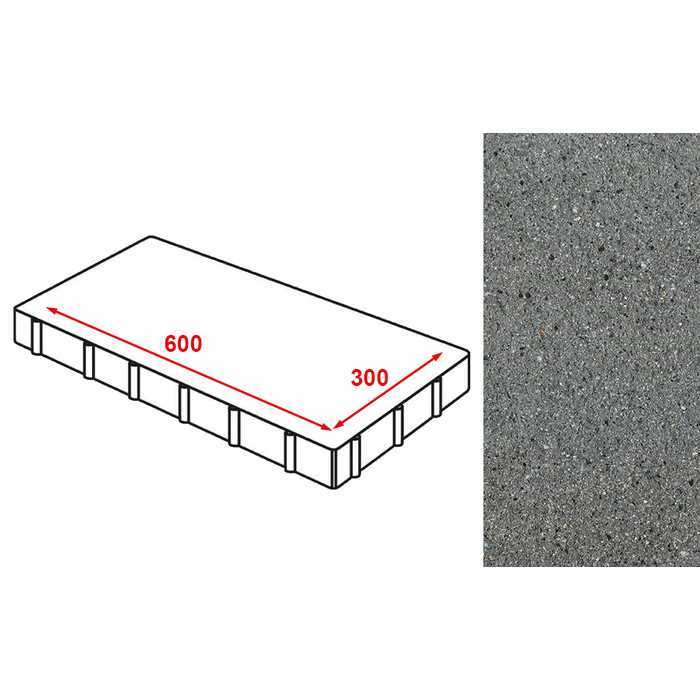 Плита тротуарная Готика Granite FERRO, Исетский 600*300*80 мм