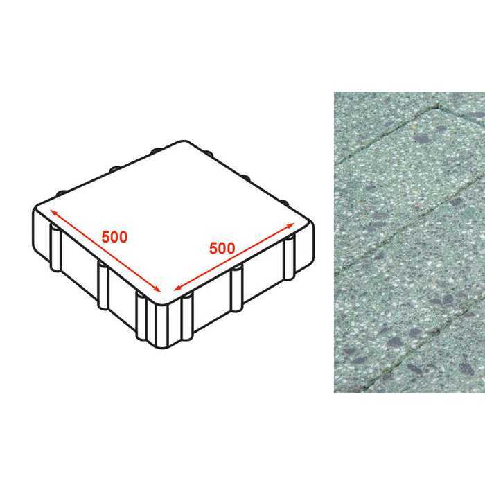 Плита тротуарная Готика Granite FINERRO, Порфир 500*500*80 мм