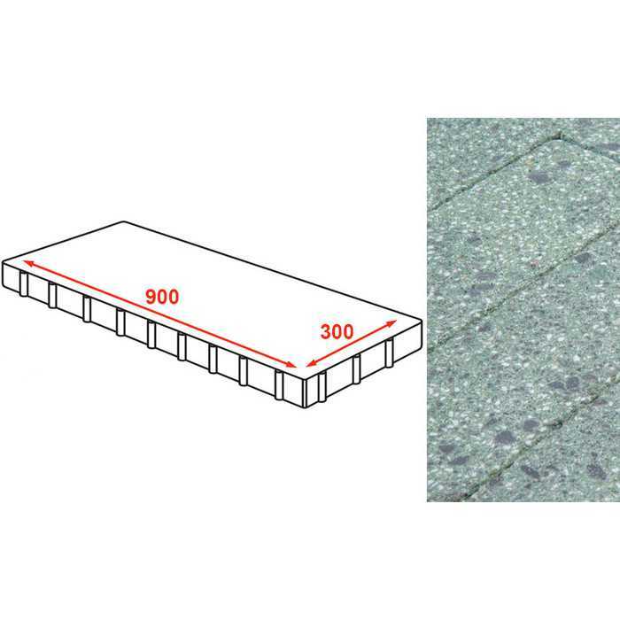 Плита тротуарная Готика Granite FINERRO, Порфир 900*300*80 мм