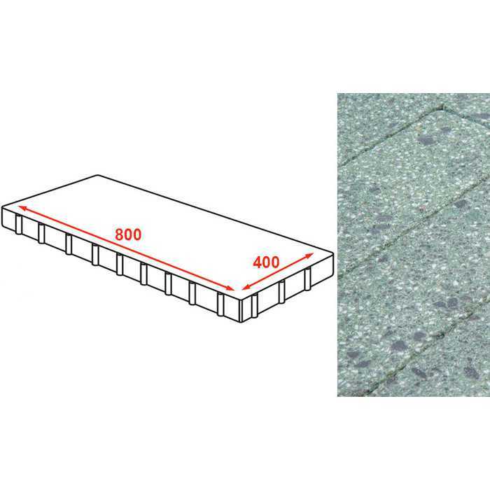 Плита тротуарная Готика Granite FINERRO, Порфир 800*400*80 мм