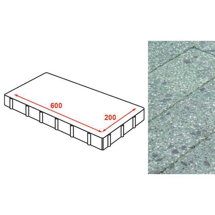 Плита тротуарная Готика Granite FINERRO, Порфир 600*200*80 мм