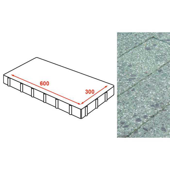 Плита тротуарная Готика Granite FINERRO, Порфир 600*300*80 мм