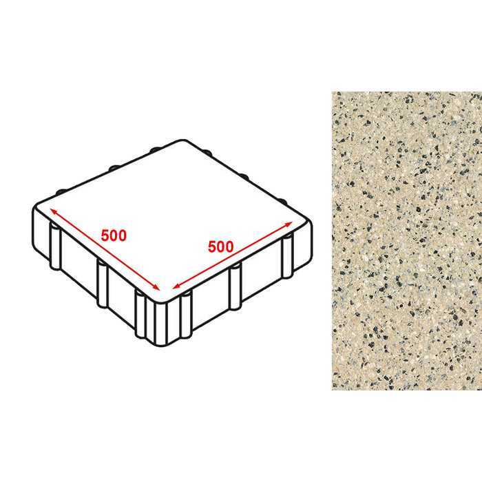 Плита тротуарная Готика Granite FERRO, Жельтау 500*500*80 мм