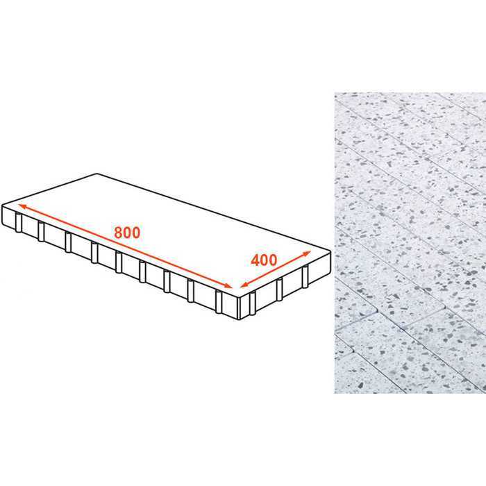 Плита тротуарная Готика Granite FINO, Грис Парга 800*400*80 мм