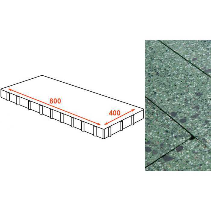 Плита тротуарная Готика Granite FINO, Порфир 800*400*80 мм